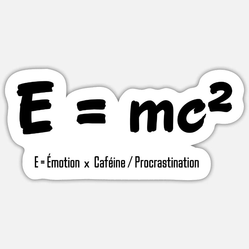 E = mc² Sticker Größe S (10 x 10 cm)