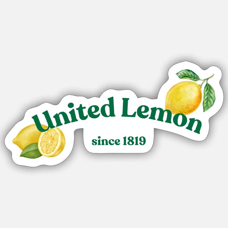 Citron uni - Sticker taille S (10 x 10 cm) - blanc mat