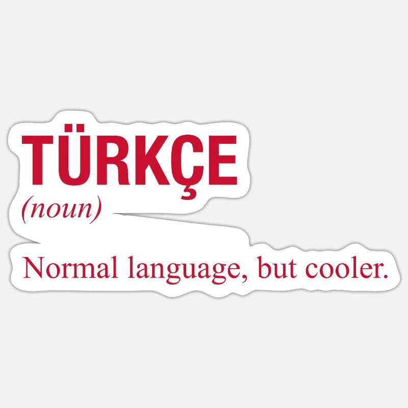 Turkish language Türkische Sprache Sticker size S (10 x 10 cm)