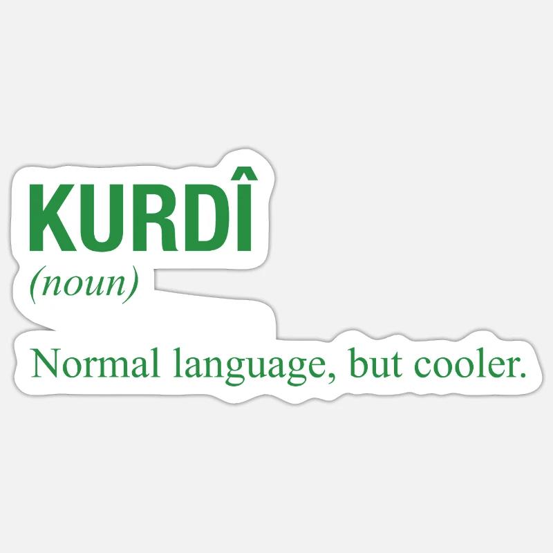 Kurdish language Kurdistan - Sticker Größe S (10 x 10 cm) - Mattweiß
