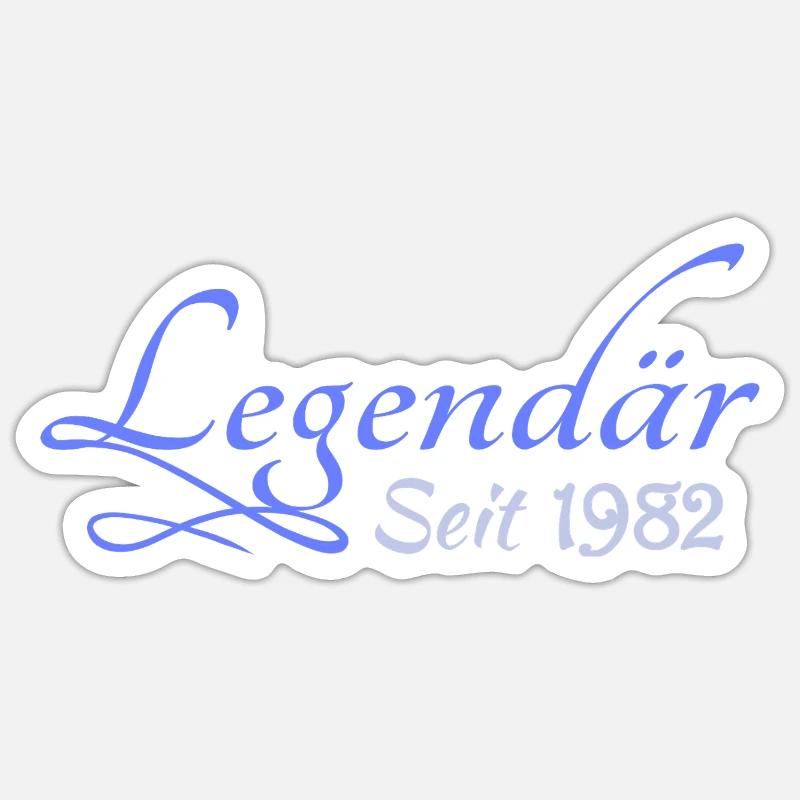 1982 - Sticker size S (10 x 10 cm) - white matte