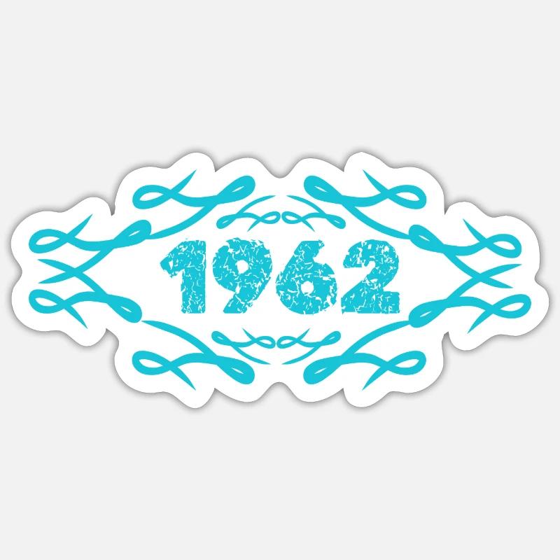 Geschenkidee 1962 Sticker Größe S (10 x 10 cm)