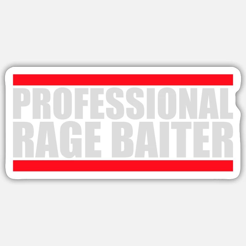 Professional Rage Baiter Troll Attention Fun Sticker size S (10 x 10 cm)