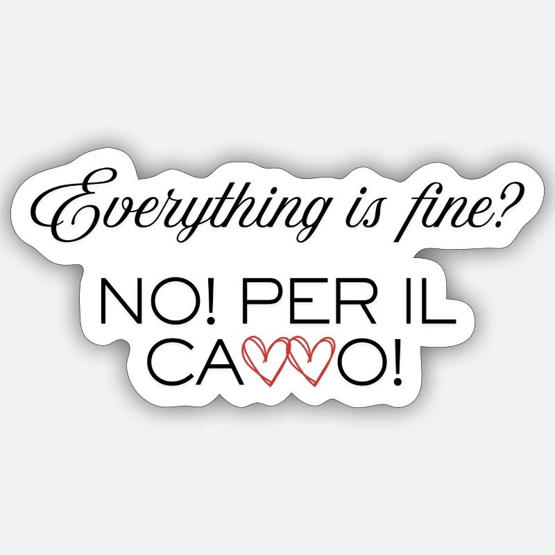 Everything_is_Fine - Sticker size S (10 x 10 cm) - white matte
