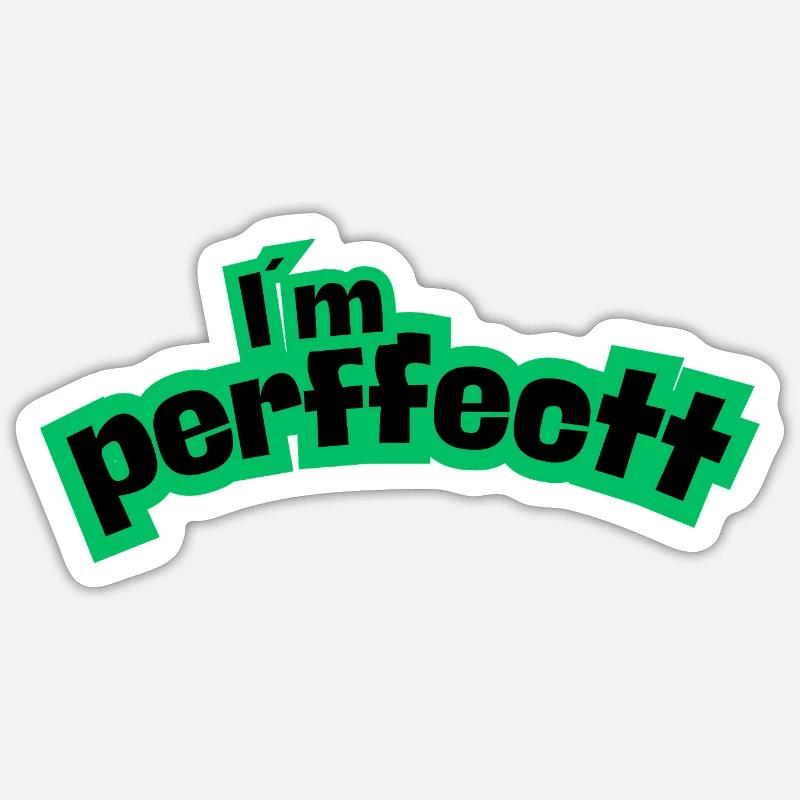 Vert parfait - Sticker taille S (10 x 10 cm) - blanc mat