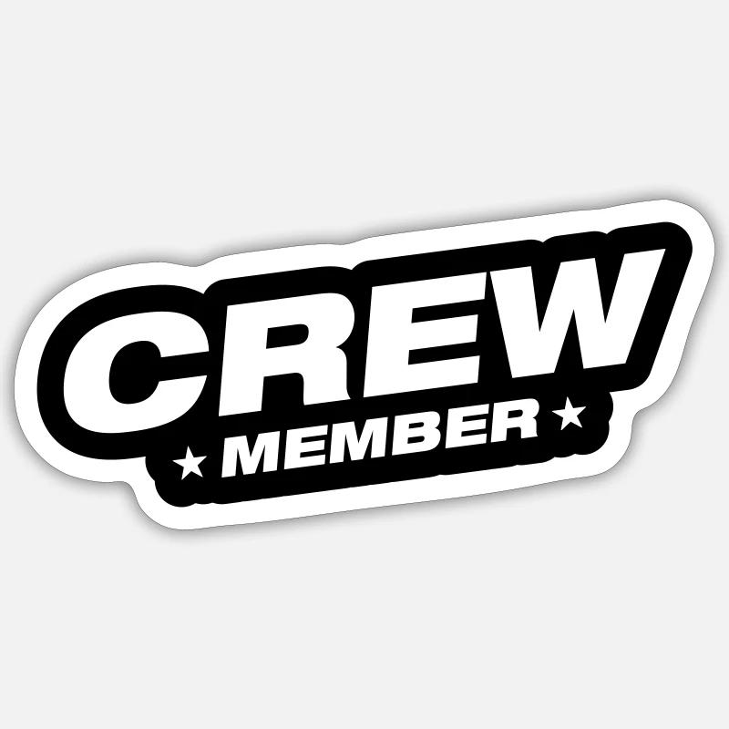 Crew Member - Sticker size S (10 x 10 cm) - white matte