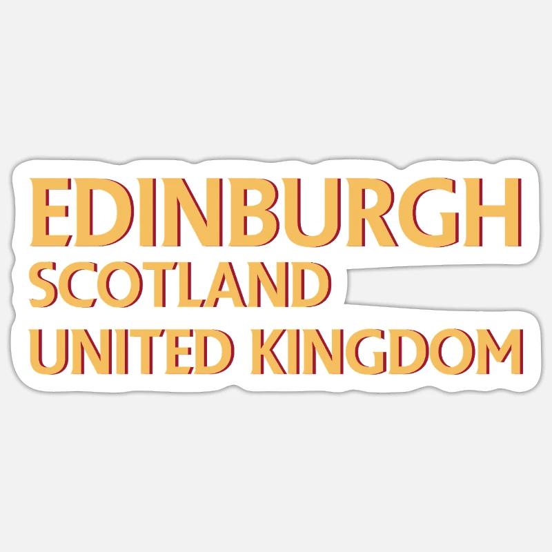 Édimbourg – Écosse Textdesign Sticker taille S (10 x 10 cm)