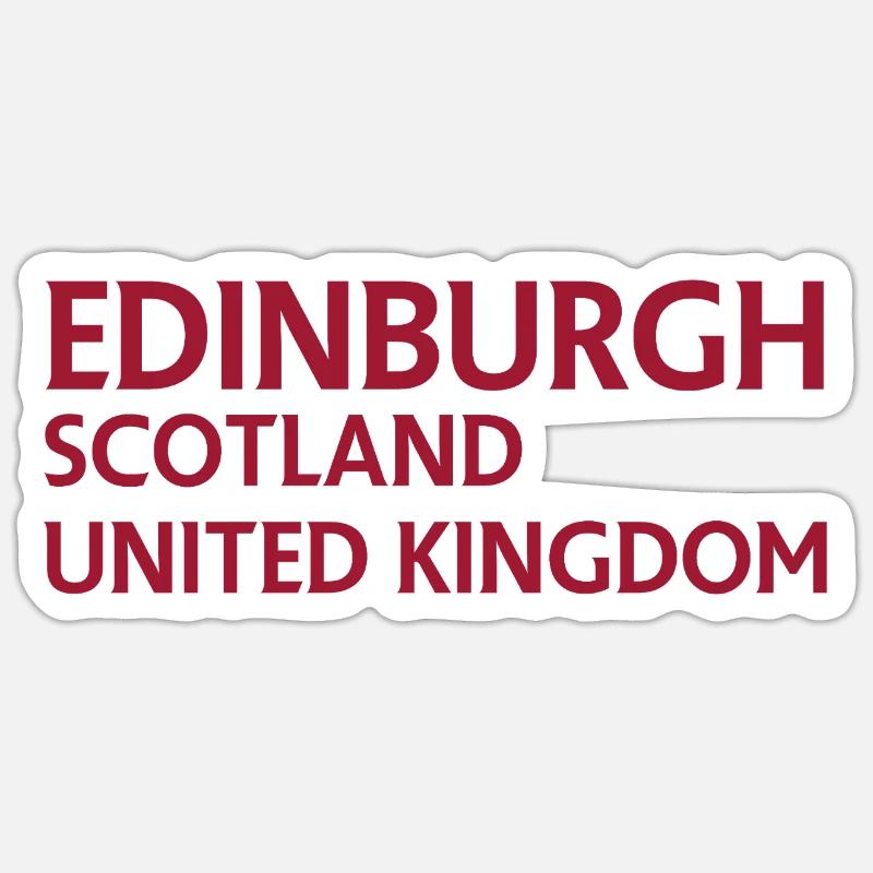 Edinburgh – Schottland Textdesign Sticker Größe S (10 x 10 cm)