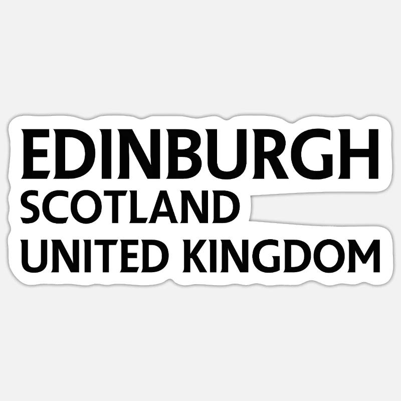 Edinburgh – Scotland Textdesign Sticker size S (10 x 10 cm)