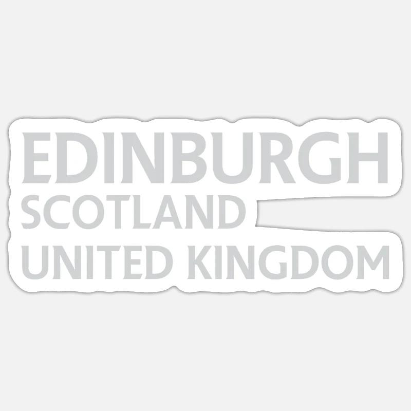 Édimbourg – Écosse Textdesign Sticker taille S (10 x 10 cm)