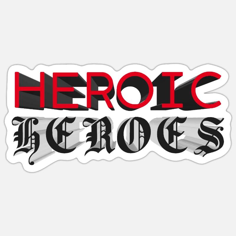 HEROIC HEROES - let's talk - Sticker taille S (10 x 10 cm) - blanc mat