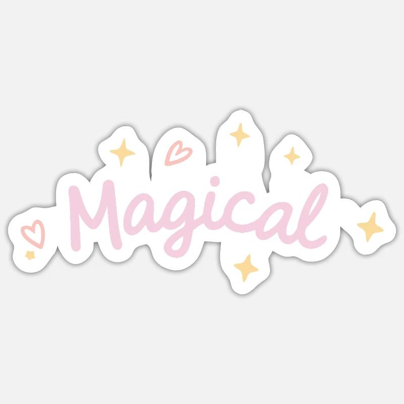Pastel Magic and Sparkles - Sticker size S (10 x 10 cm) - white matte