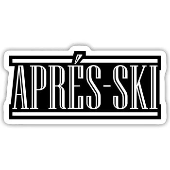 Apres Ski - Sticker Größe S (10 x 10 cm) - Mattweiß - Vorne