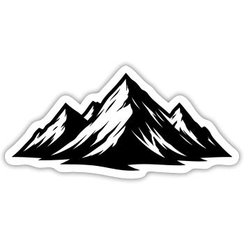Mountains symbolism - Sticker size S (10 x 10 cm) - white matte - Front