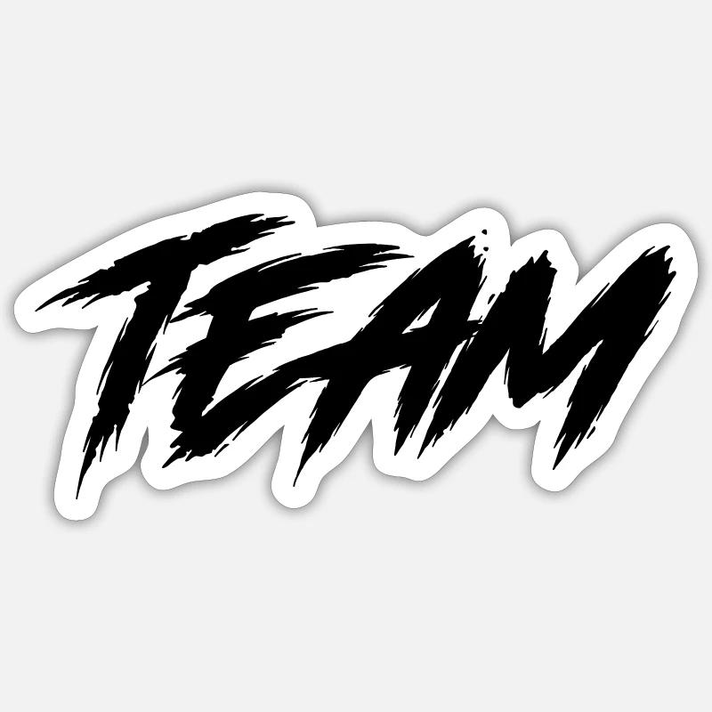 Team - Sticker Größe S (10 x 10 cm) - Mattweiß