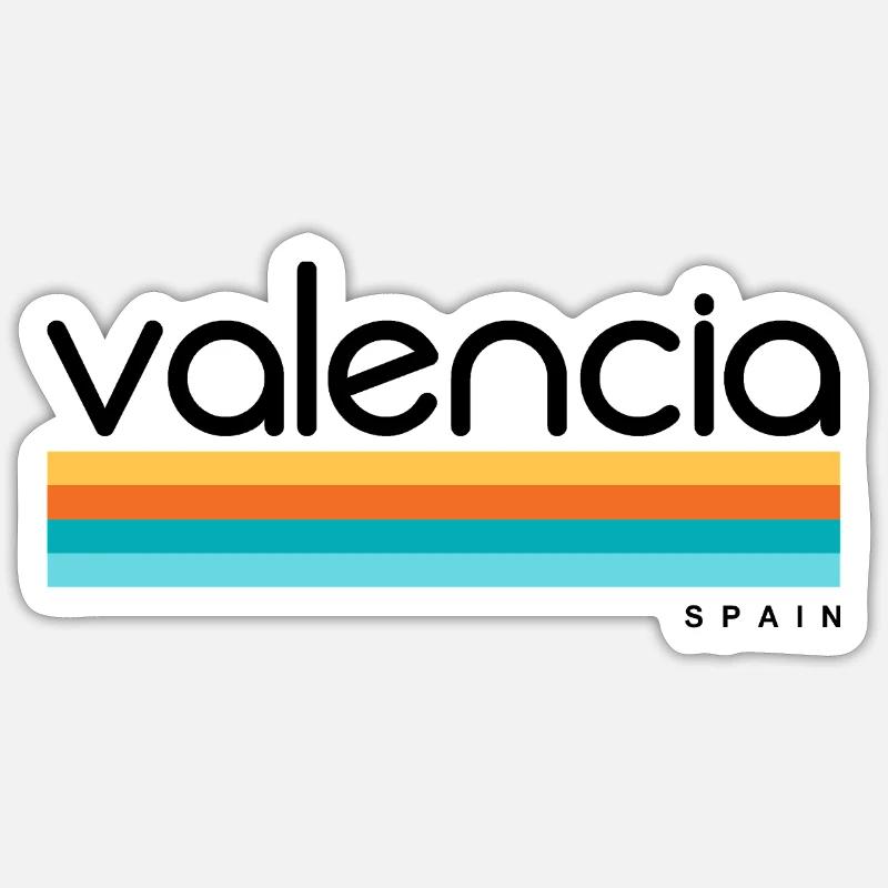 Valence - Espagne - Espagne - Espagne - Sticker taille S (10 x 10 cm) - blanc mat