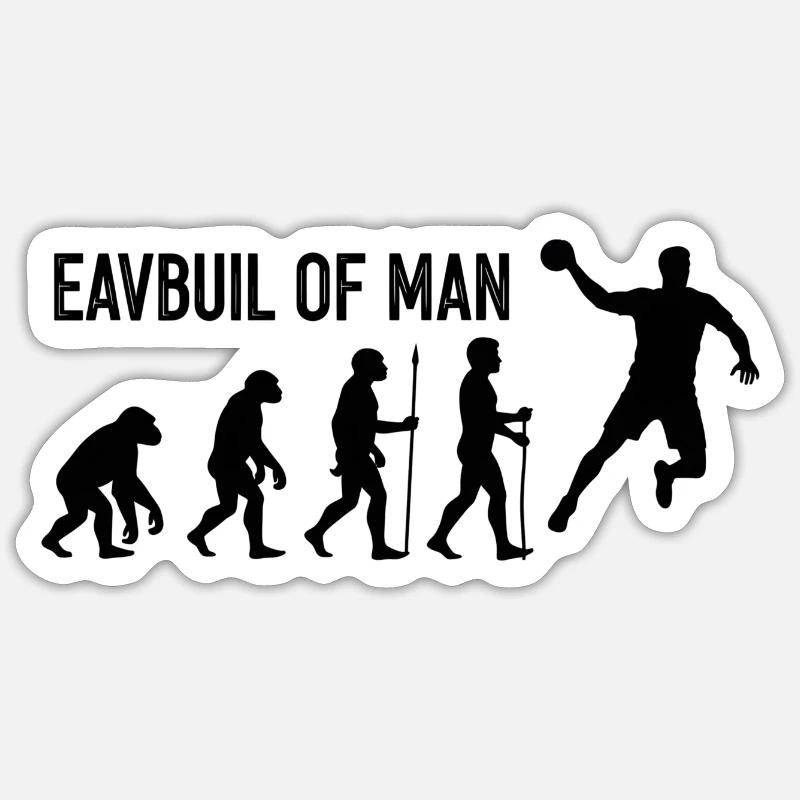 Évolution du Man Leap - Sticker taille S (10 x 10 cm) - blanc mat
