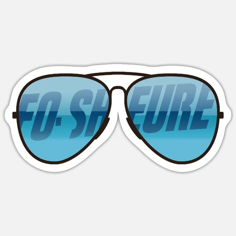 FO-SHEURE - Sticker size S (10 x 10 cm) - white matte