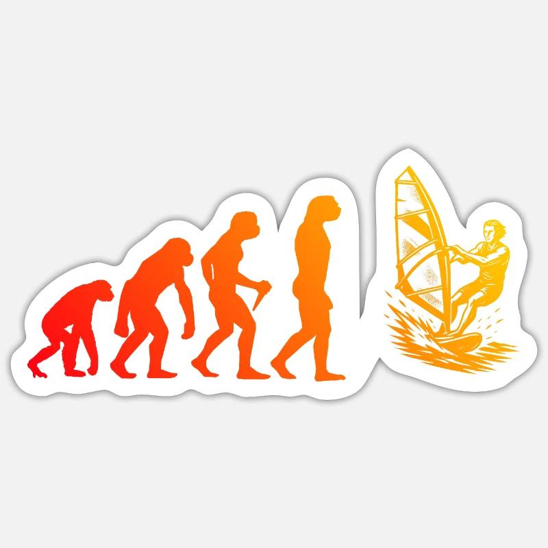 Clean Windsurfing Artwork for Windsurf Sticker size S (10 x 10 cm)