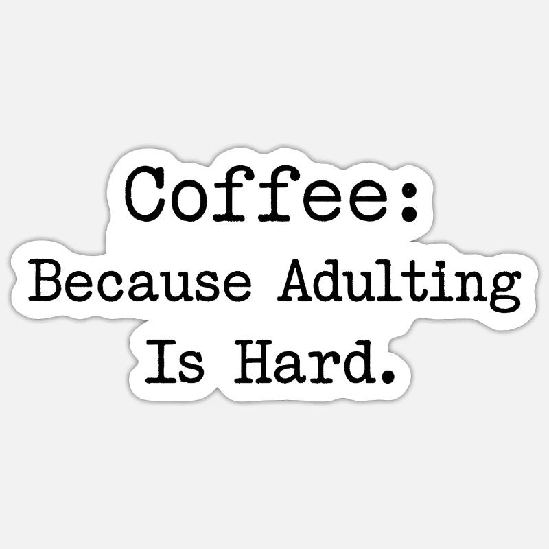 Coffee - Sticker size S (10 x 10 cm) - white matte
