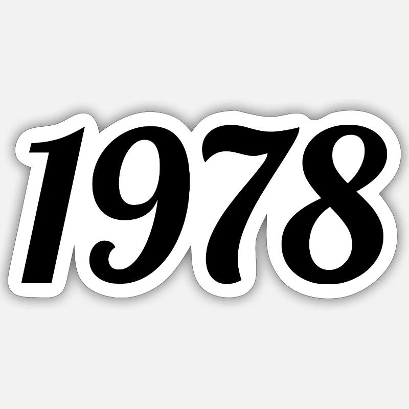 1978 - Sticker taille S (10 x 10 cm) - blanc mat