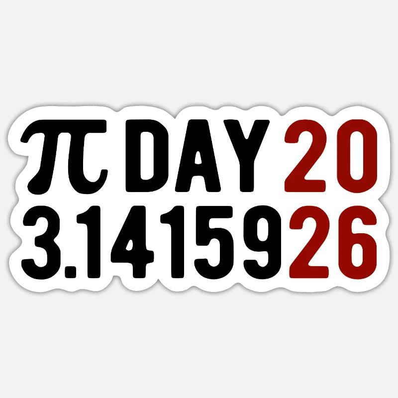 Pi Day 2026 avec le jeu des chiffres | Numéro de district 3.1415 - Sticker taille S (10 x 10 cm) - blanc mat