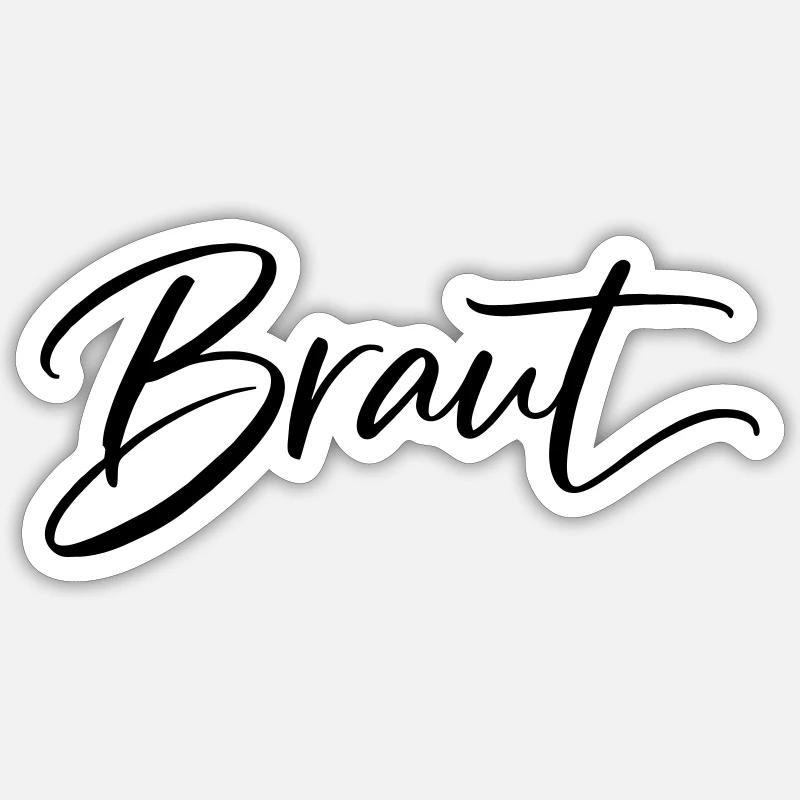 Team Bride - Sticker size S (10 x 10 cm) - white matte