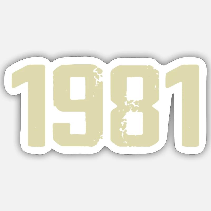 Jubiläum 1981 Sticker Größe S (10 x 10 cm)