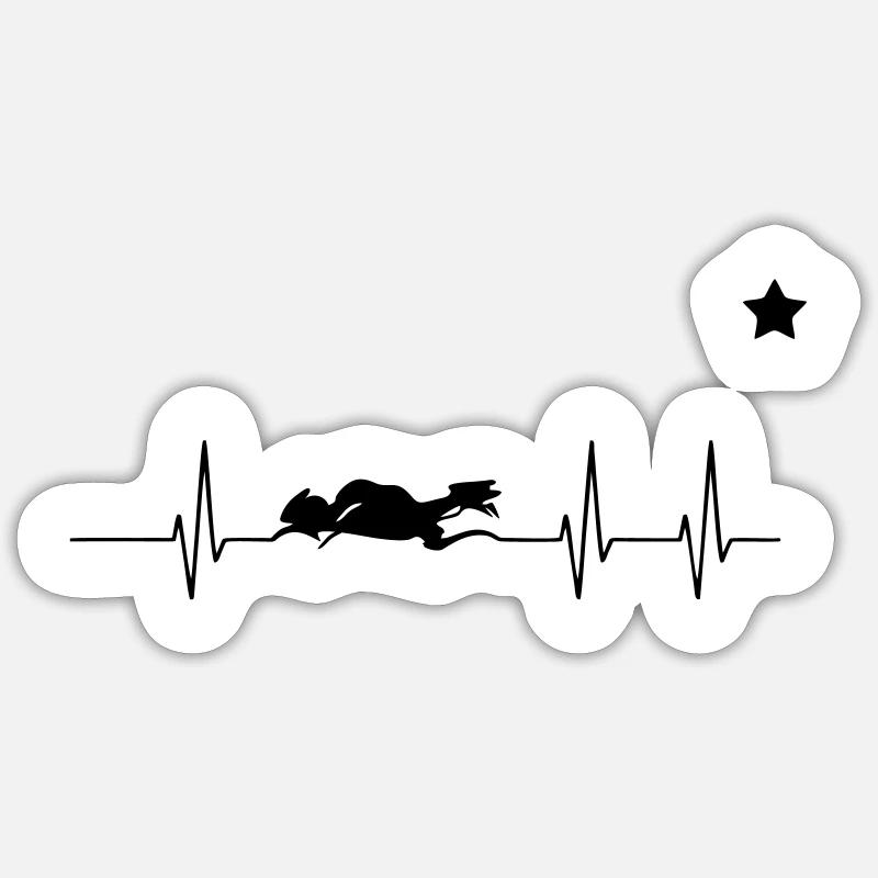 Cœur de vélo Devise - Sticker taille S (10 x 10 cm) - blanc mat