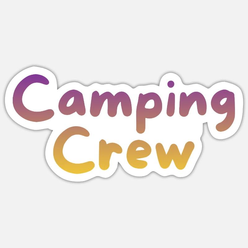 Équipe de camping - Sticker taille S (10 x 10 cm) - blanc mat