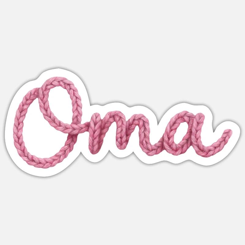Grand-mère - Sticker taille S (10 x 10 cm) - blanc mat