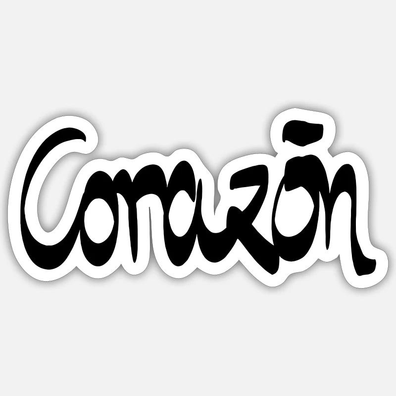 cuore di corazon Sticker formato S (10 x 10 cm)