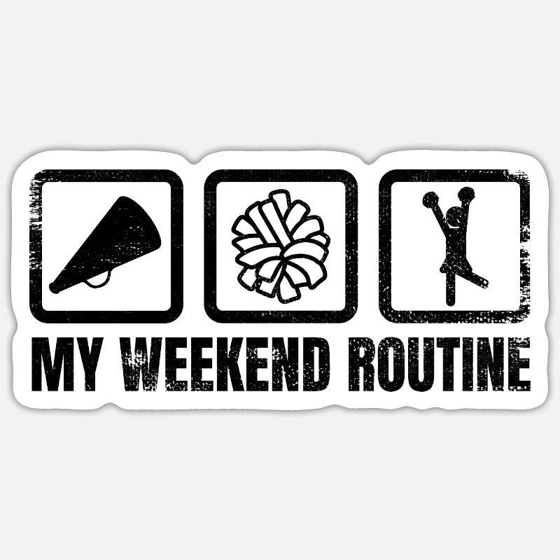 Cheerleading Weekend - Sticker size S (10 x 10 cm) - white matte