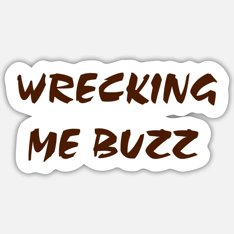 Ich zerstöre mich, Buzz Sticker Größe S (10 x 10 cm)