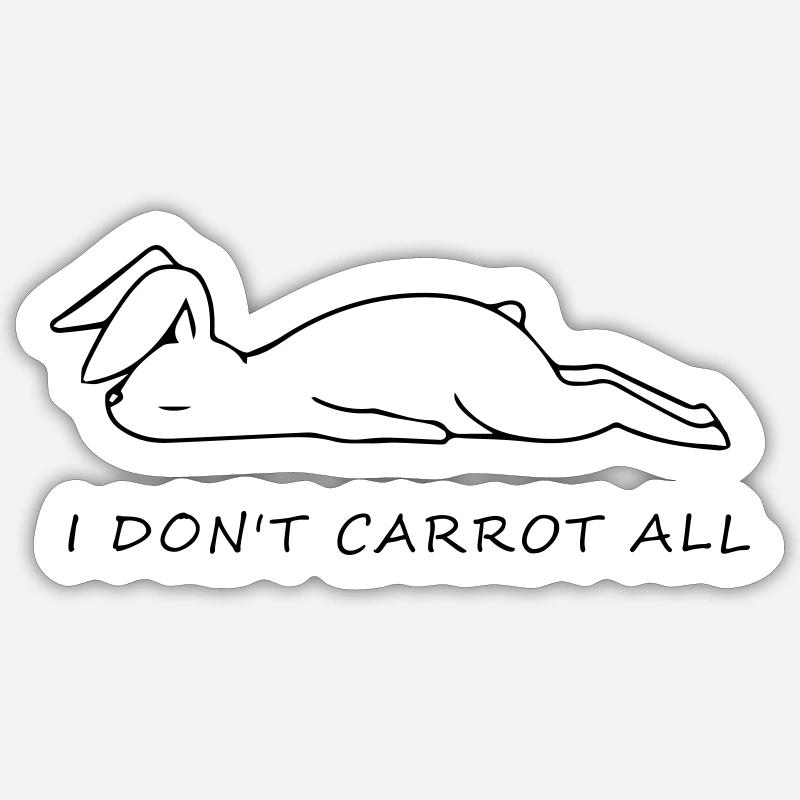 Lapin - Sticker taille S (10 x 10 cm) - blanc mat
