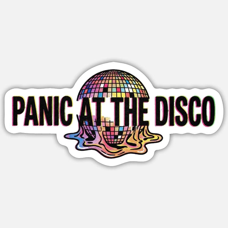 panique à la discothèque - Sticker taille S (10 x 10 cm) - blanc mat