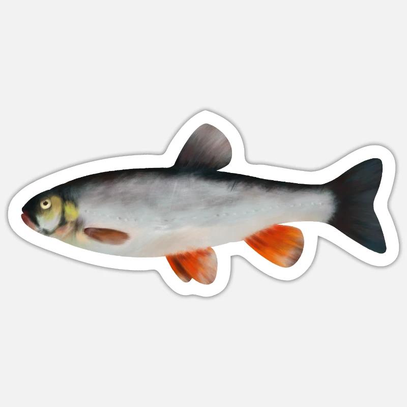 Döbel - Sticker Größe S (10 x 10 cm) - Mattweiß