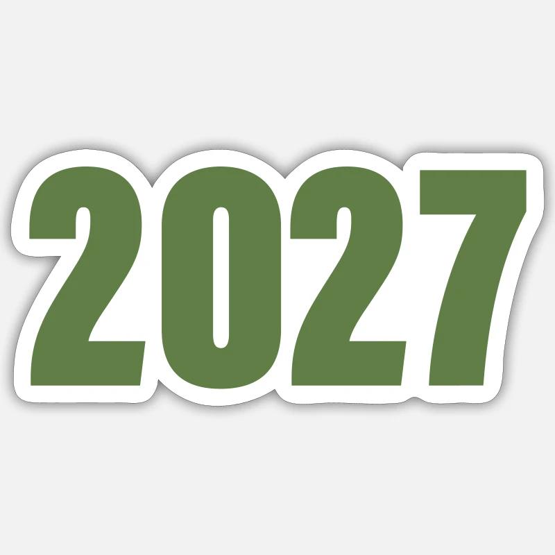 2027 - Sticker taille S (10 x 10 cm) - blanc mat