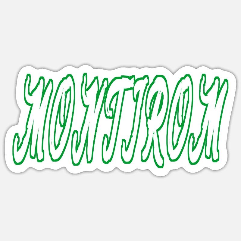Montirom text - Sticker Größe S (10 x 10 cm) - Mattweiß