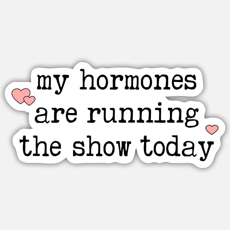 Hormones drôles Ménopause - Sticker taille S (10 x 10 cm) - blanc mat