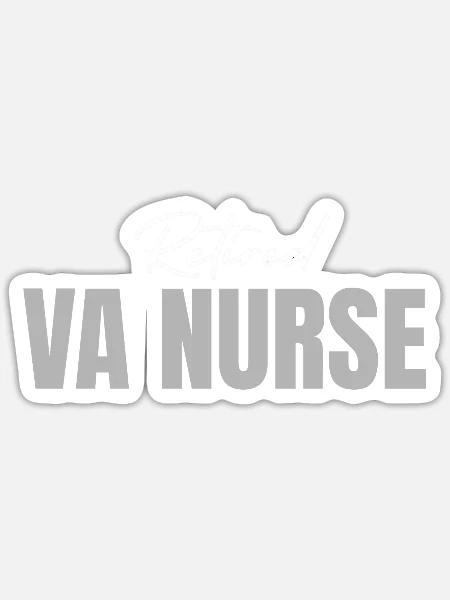 Pensionierte VA-Krankenschwester – lustiges Ruhestandsgeschenk - Sticker Größe S (10 x 10 cm) - Mattweiß