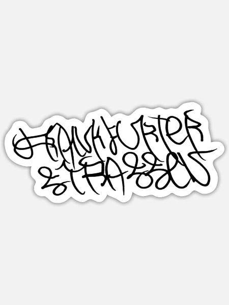 Frankfurter Strassen Souvenir - Sticker Größe S (10 x 10 cm) - Mattweiß