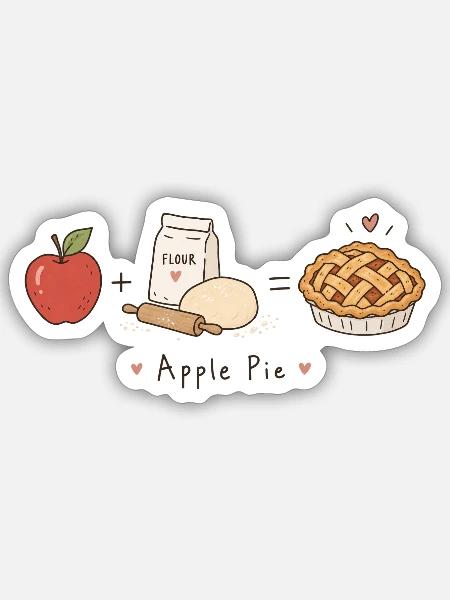 applepie - Sticker Größe S (10 x 10 cm) - Mattweiß