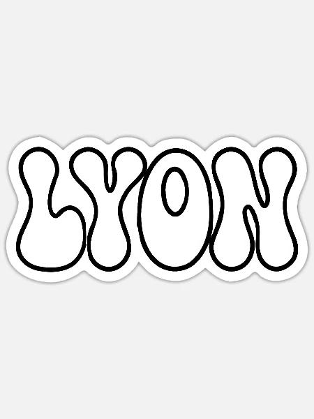 Lyon Urban Bubbles - Sticker Größe S (10 x 10 cm) - Mattweiß