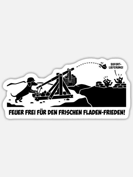 dackel kothaufen  - Sticker Größe S (10 x 10 cm) - Mattweiß
