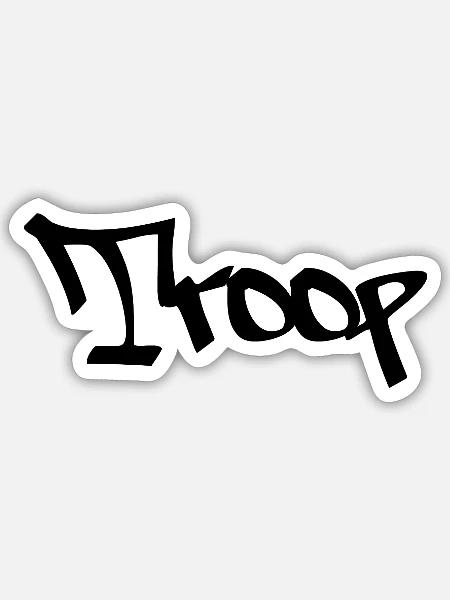 Troop - Sticker Größe S (10 x 10 cm) - Mattweiß