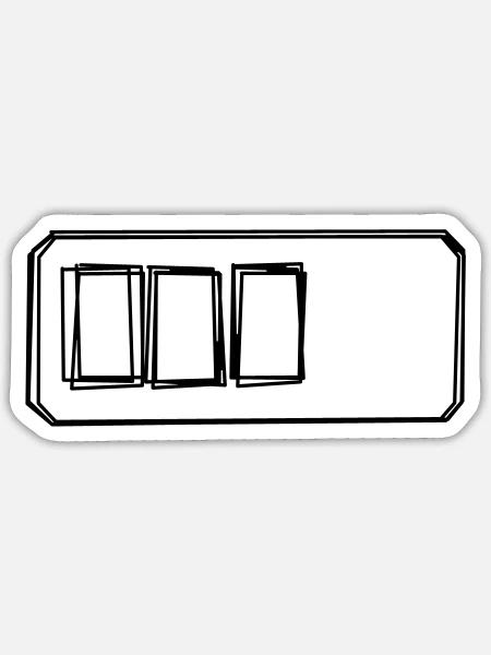 Ladebalken handgezeichnet - Sticker Größe S (10 x 10 cm) - Mattweiß