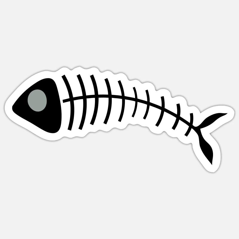 fish - Sticker size S (10 x 10 cm) - white matte