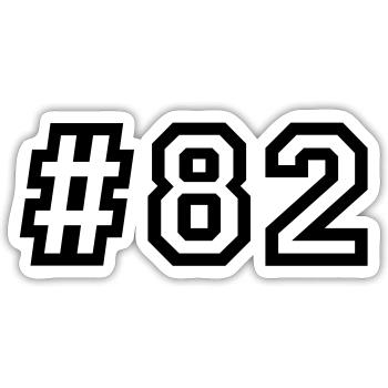 1982 Jahrgang 44. Geburtstag 44 Jahre alt - Sticker Größe S (10 x 10 cm) - Mattweiß - Vorne