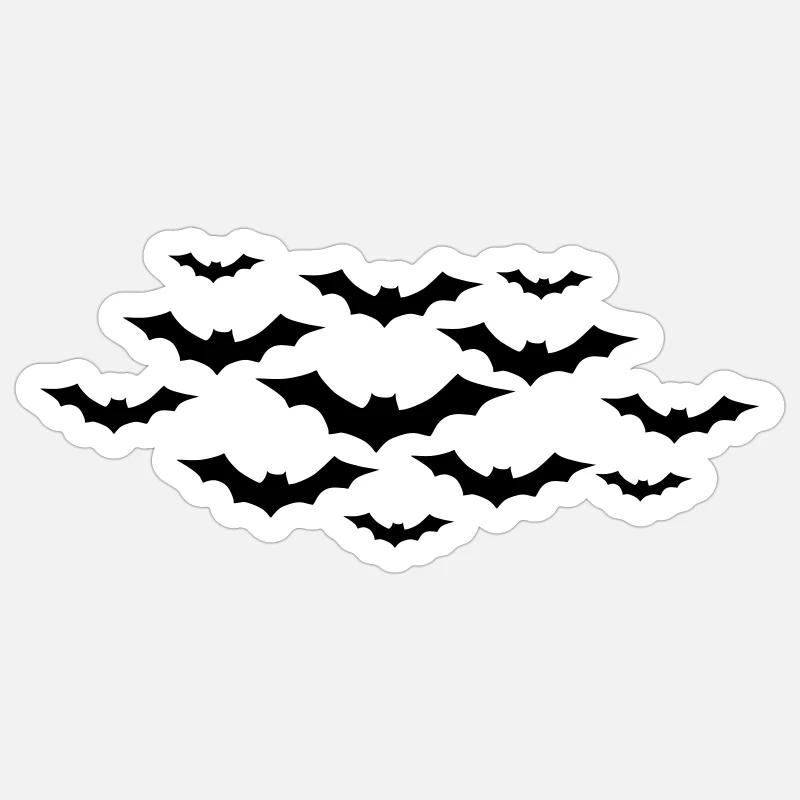 Fledermäuse - Sticker Größe S (10 x 10 cm) - Mattweiß